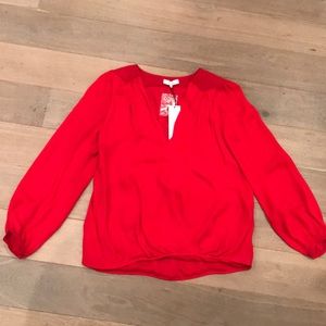 Parker red blouse NWT